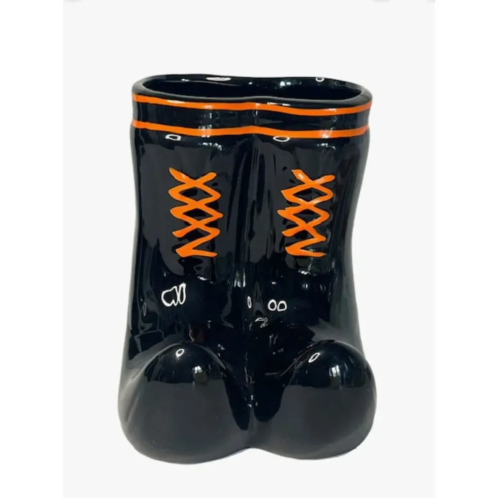 Halloween Figural Witch's Shoes Shaped Vase Witchy Decor